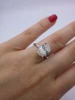 4.00 Ct Solitaire Oval Cut Diamond Classic Engagement Ring 925 Sterling Silver