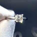 2.Carat White Asscher Diamond Anniversary Engagement Ring 14k Gold Plated