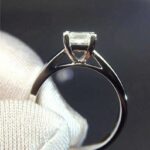 2.Carat White Asscher Diamond Anniversary Engagement Ring 14k Gold Plated