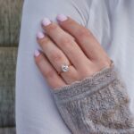 2.10 Carat Oval Cut Brilliant Diamond Promise Ring Engagement Ring 10k Rose Gold
