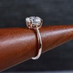 2.10 Carat Oval Cut Brilliant Diamond Promise Ring Engagement Ring 10k Rose Gold