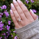 2.10 Carat Oval Cut Brilliant Diamond Promise Ring Engagement Ring 10k Rose Gold