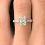 3.Ct Solitaire Radiant Diamond Engagement Ring Solid 14K White Gold