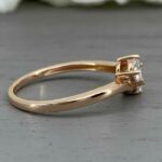 2.00 Ctw Solitaire Round 2 Stone Diamond Engagement Ring 14k Yellow Gold
