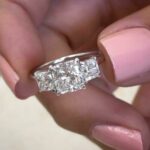 3 Stone 2.70Ctw Cushion Cut Solitaire Diamond Engagement Ring 925 Sterling Silver