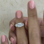 3 Stone 2.70Ctw Cushion Cut Solitaire Diamond Engagement Ring 925 Sterling Silver