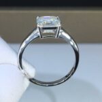 2.50 Ctw Asscher Cut White Diamond Solitaire Engagement Ring 925 Sterling Silver