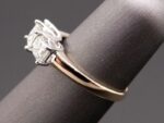 2.30Ct Forever Princess Diamond 3 Stone Engagement Ring 14k Yellow Gold