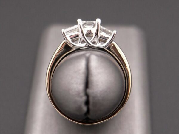 2.30Ct Forever Princess Diamond 3 Stone Engagement Ring 14k Yellow Gold