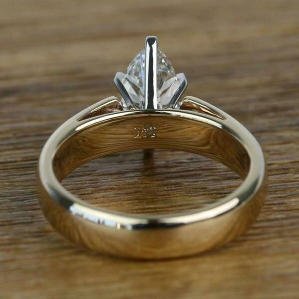 6 Prong Set Solitaire Marquise 2Ct Diamond Engagement Ring 14k White Gold