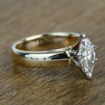 6 Prong Set Solitaire Marquise 2Ct Diamond Engagement Ring 14k White Gold