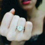 2.20 Ct Heart Shape Diamond Halo Engagement Ring 14k White Gold Finish