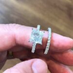 2.83 Ct Princess Cut Brilliant Diamond Ring Bridal Wedding Set Ring 14k White Gold
