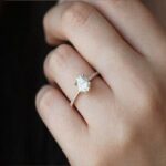 8X6 MM Oval Cut Diamond Solitaire Engagement Ring 14K Rose Gold