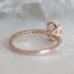8X6 MM Oval Cut Diamond Solitaire Engagement Ring 14K Rose Gold