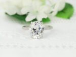 5.3ctw Oval Solitaire Engagement Ring, Cocktail Ring 14K Gold