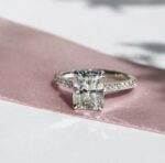 2.70Ct Radiant Cut Hidden Halo Diamond Engagement Ring 14K White Gold