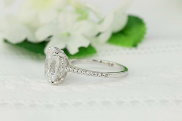 5.3ctw Oval Solitaire Engagement Ring, Cocktail Ring 14K Gold