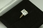 3.Carat Emerald Cut Diamond Solitaire Engagement Ring Solid 14k Yellow Gold