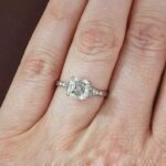 Art Deco 2.38 Ctw Asscher Cut Diamond Engagement Ring Solid 14K Gold Plated