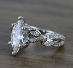 2.78 Ct Antique Marquise Cut Diamond Engagement Ring 925 Sterling Silver