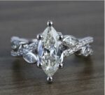 2.78 Ct Antique Marquise Cut Diamond Engagement Ring 925 Sterling Silver
