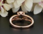 9X7 MM Oval Solitaire Engagement Ring Cocktail Ring 10K Rose Gold