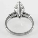 Gorgeous 3.68 Ct Marquise Cut & Side Baguette Diamond Engagement Ring 14k Gold
