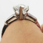 Gorgeous 3.68 Ct Marquise Cut & Side Baguette Diamond Engagement Ring 14k Gold