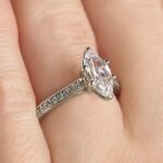 2.34 Ctw Marquise Cut Solitaire With Accents Diamond Engagement Ring 925 Sterling Silver