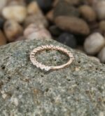 0.25 Ct Brilliant Cut Round Bubble Dot Half Eternity Band 10K Rose Gold