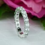 2 ctw Classic Full Eternity Band Round Diamond Luxury Wedding Band 925 Sterling Silver