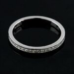 0.33 ctw Channel Set Diamonds Band Half Eternity Wedding Band 10K White Gold