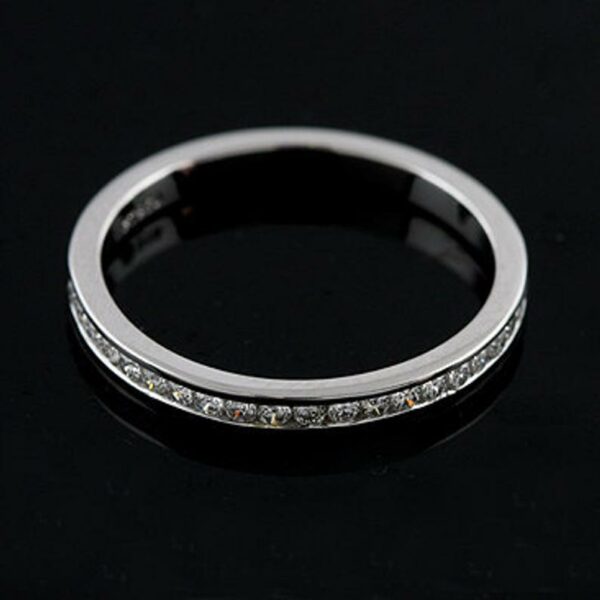 0.33 ctw Channel Set Diamonds Band Half Eternity Wedding Band 10K White Gold