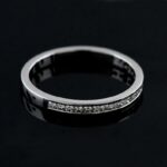 0.33 ctw Channel Set Diamonds Band Half Eternity Wedding Band 10K White Gold