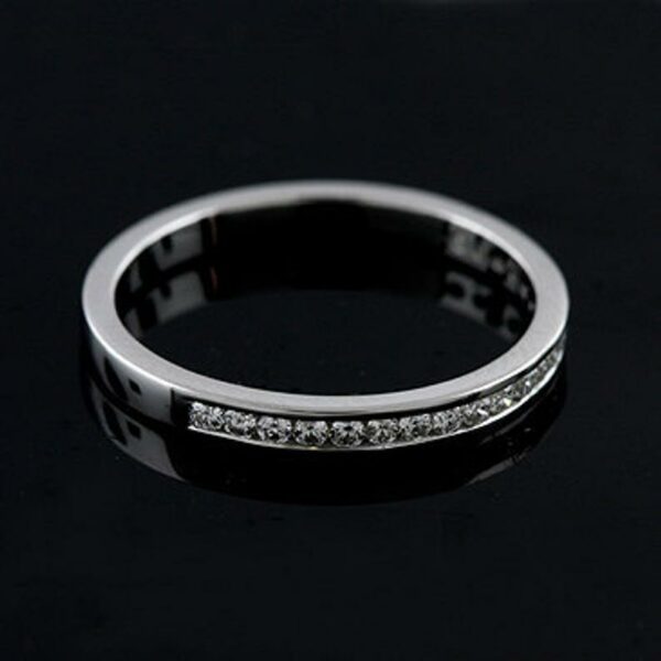 0.33 ctw Channel Set Diamonds Band Half Eternity Wedding Band 10K White Gold