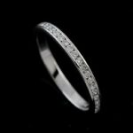 0.33 ctw Channel Set Diamonds Band Half Eternity Wedding Band 10K White Gold