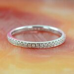 1.60mm Round Eternity Wedding Band Ring 0.62Ctw Diamond With 14k White Gold