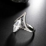 2.17 Ct Marquise Cut Diamond Fancy Engagement Ring 14k White Gold Plated