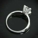 2.00Ct Princess Cut White Diamond Solitaire Engagement Ring 925 Sterling Silver