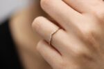 Diamond Matching Wedding Band, 14k Rose Gold Cluster Wedding Ring
