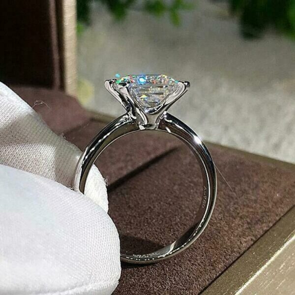 Princess Cut Diamond 4 Prong Solitaire Engagement Ring