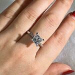 Princess Cut Diamond 4 Prong Solitaire Engagement Ring