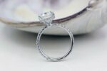 3.55 Ctw Cushion Diamond Hidden Halo Engagement Ring 14K White Gold