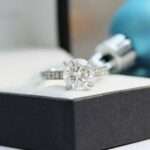 3.00CT Brilliant Cut Diamond Solitaire With Accent Engagement Ring 14k White Gold