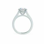 3.00CT Brilliant Cut Diamond Solitaire With Accent Engagement Ring 14k White Gold
