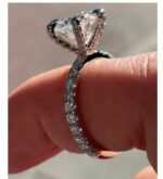 3.50 Ctw Round Solitaire Diamond 6-Prong Set Engagement Ring 14k White Gold Over