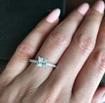 1.80Ctw Solitaire Princess White Diamond Engagement Ring 14k Gold Plated