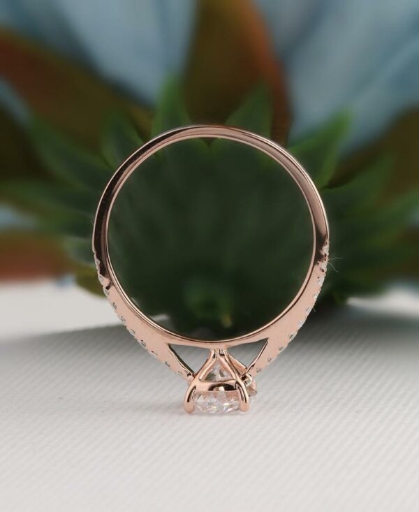 2.33Ctw Oval Cut Brilliant Diamond Classic Engagement Ring 14k Rose Gold