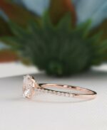 2.33Ctw Oval Cut Brilliant Diamond Classic Engagement Ring 14k Rose Gold